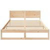 vidaXL Bedframe met hoofdeinde Naturel 150 x 200 cm Massief grenenhout