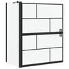 vidaXL Bad Douchescreen Zwart en transparant 100 x 68 x 128 cm