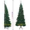 vidaXL Kunstkerstboom hoek 240 cm PVC groen