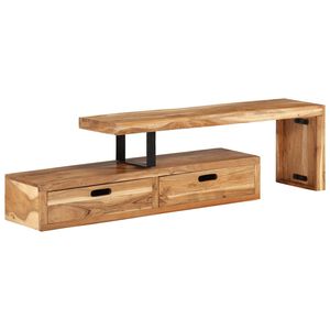 vidaXL Tv-meubel (118-200) x 30 x 40 cm massief acaciahout