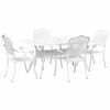 vidaXL Tuin eettafelset 5 pcs Wit Aluminium