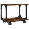 vidaXL Printerkastje 2-laags 41x28x33,5 cm bewerkt hout gerookt eiken
