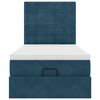 vidaXL Ottoman bed met matrassen 80x200cm fluweel donkerblauw