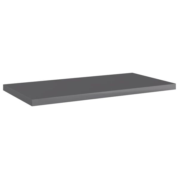 vidaXL Wandschappen 8 st 40x20x1,5 cm spaanplaat hoogglans grijs