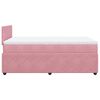 vidaXL Boxspring met matras fluweel roze 120x190 cm