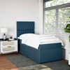 vidaXL Boxspring met matras fluweel blauw 90x190 cm