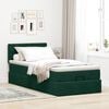 vidaXL Ottoman bed met matras 80x200cm fluweel donkergroen