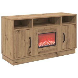 vidaXL Elektrische haard Artisanaal eiken 100 x 33 x 55 cm