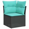vidaXL 8-delige Loungeset met kussens poly rattan acacia grijs