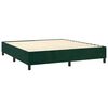 vidaXL Boxspring met matras fluweel donkergroen 160x200 cm