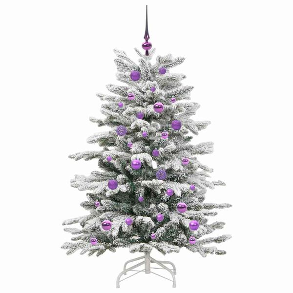 vidaXL Kunstmatige Inklapbare Kerstboom Wit 150 cm PE en PVC