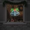 vidaXL Kerstbel met 144 LED Multikleur 57 x 47,5 cm PVC