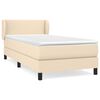 vidaXL Boxspring met matras stof cr&egrave;mekleurig 90x190 cm