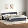 vidaXL Boxspring met matras fluweel donkergrijs 180x220 cm