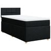 vidaXL Boxspring met matras stof zwart 80x200 cm