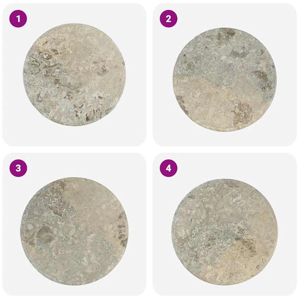 vidaXL Tafelblad &Oslash;50x2,5 cm marmer grijs