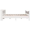 vidaXL Bedframe met hoofdbord massief grenenhout wit 200x200 cm