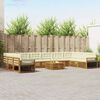 vidaXL Sofa-Sets 11 pcs Natuurlijk en Cr&egrave;me Massief Acaciahout