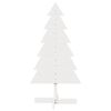 vidaXL Kerstdecoratie kerstboom 120 cm massief grenenhout wit