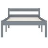 vidaXL Bedframe massief grenenhout grijs 90x200 cm