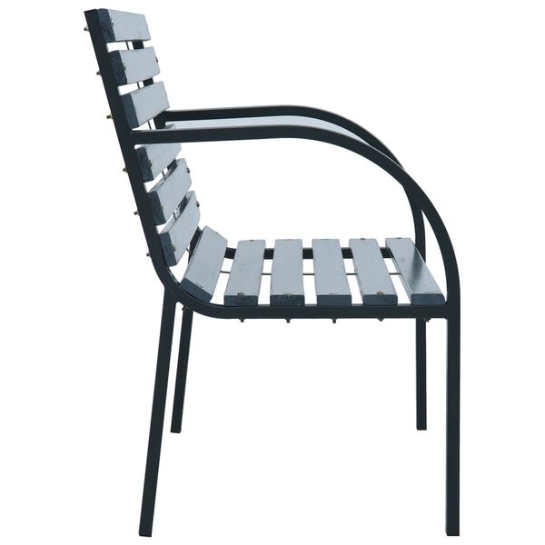 vidaXL Tuinbank 112 cm massief vurenhout grijs