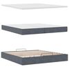 vidaXL Ottoman bed met matras 200x200 cm fluweel donkergrijs