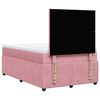 vidaXL Boxspring met matras fluweel roze 120x200 cm