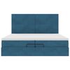 vidaXL Ottoman bed met matrassen 200x200cm fluweel donkerblauw