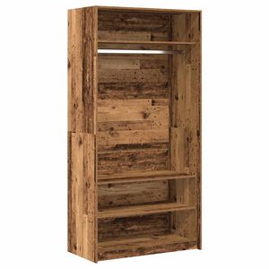 vidaXL Kledingkast 100x50x200 cm bewerkt hout oud hout