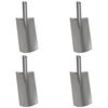vidaXL Schep Hoofd 4 st Zilver 43 x 17 cm Gepoedercoat staal