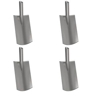 vidaXL Schep Hoofd 4 st Zilver 43 x 17 cm Gepoedercoat staal