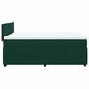 vidaXL Boxspring met matras fluweel donkergroen 140x190 cm