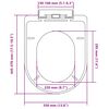 vidaXL Toiletbril soft-close vierkant wit