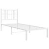 vidaXL Bedframe met hoofdbord metaal wit 80x200 cm