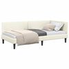 vidaXL Hoekbedframe met hoofdeinde Crème 90 cm x 190 cm Fluweel