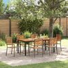 vidaXL Tuin eettafelset 7 pcs Grijs en Bruin poly rattan