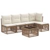 vidaXL Tuinbankenset 6 pcs Beige poly rattan
