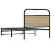 vidaXL Bedframe zonder matras bewerkt hout gerookt eiken 100x190 cm