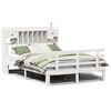 vidaXL Bed met boekenkast zonder matras grenenhout wit 160x200 cm