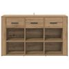 vidaXL Dressoir met lade Artisan Eiken 100 x 30 x 59,5 cm Bewerkt hout