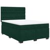 vidaXL Boxspring met matras fluweel donkergroen 140x200 cm