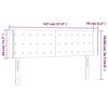 vidaXL Hoofdbord met randen 147x16x78/88 cm fluweel donkergroen