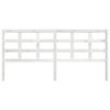 vidaXL Hoofdbord 205,5x4x100 cm massief grenenhout wit