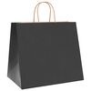 vidaXL Papieren zakken 250 st met hengsels 32x22x28 cm zwart
