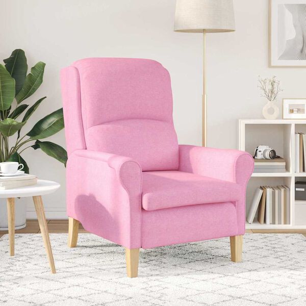 vidaXL Fauteuil Roze 76 x 94 x 102 cm Stof