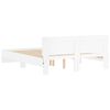 vidaXL Bedframe met hoofdeinde en LED-verlichting wit 160x200 cm