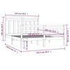 vidaXL Bedframe massief hout 120x190 cm