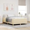 vidaXL Bedframe met matras Cr&egrave;me 140 x 190 cm Stof