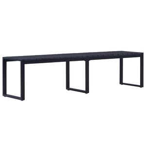 vidaXL Tuinbank 180 cm PS-plaat zwart