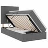 vidaXL LED Opslagbed met Matras Donkergrijs 100 x 200 cm Stof
